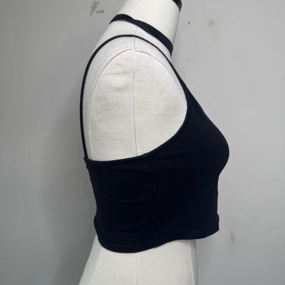 Y2K LIMITED EDITION Black Cami Crop Top Graphic Print Baby Tee Indie Mall Goth M - Picture 2 of 5